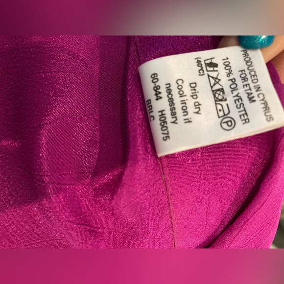 Vintage Y2K vintage Etam pink silky floral blazer jacket ladies size 14 - Picture 5 of 6